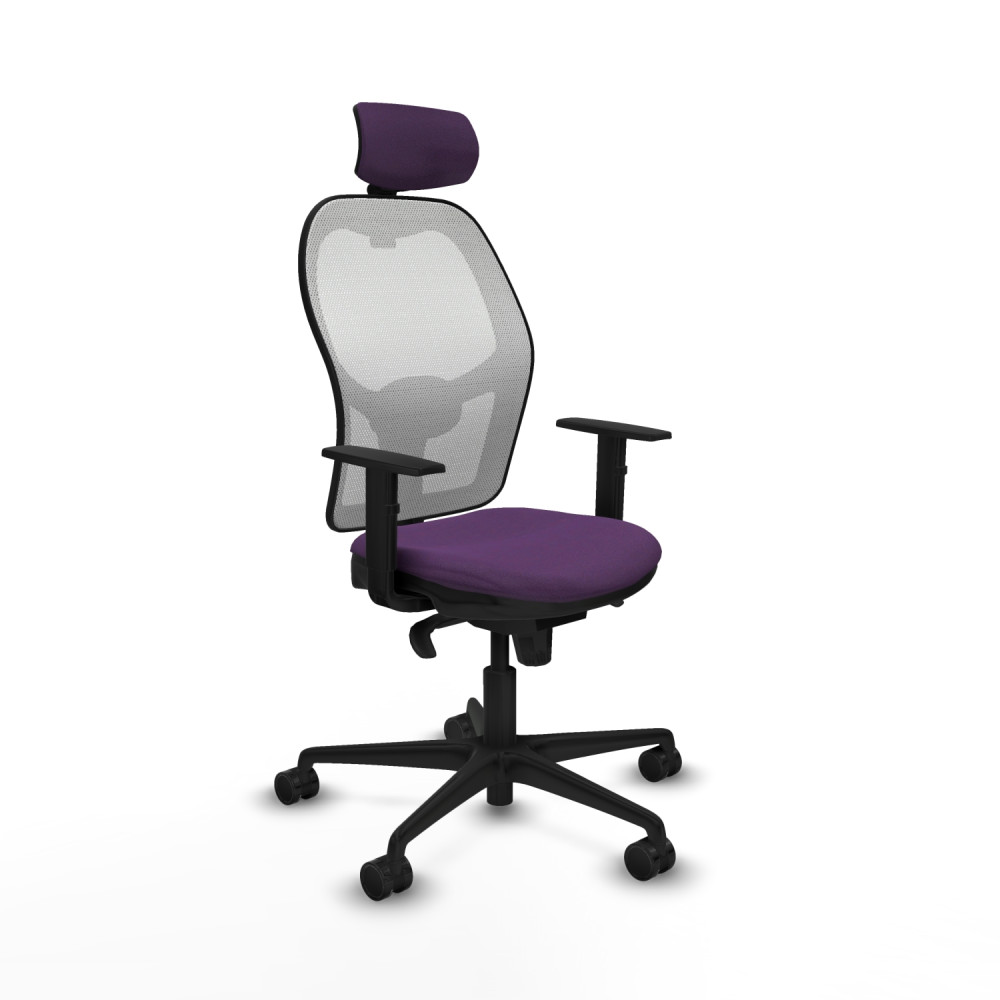 piqueras y crespo jorquera sincro malla blanca bali morado brazos 1d base nailon cabecero 2d ruedas 65mm nailon