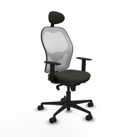 piqueras y crespo jorquera sincro malla blanca bali negro brazos 1d base nailon cabecero fijo ruedas 65mm nailon