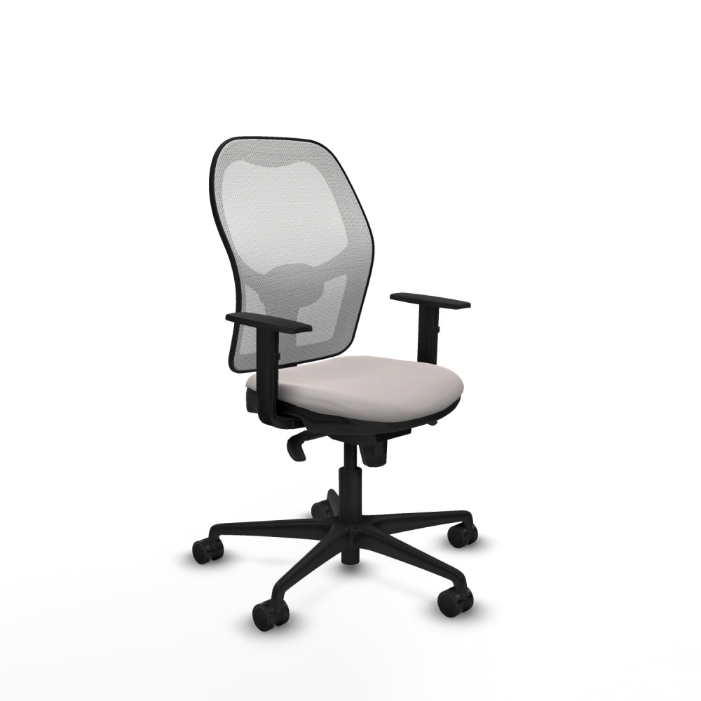 piqueras y crespo jorquera sincro malla blanca similpiel blanco brazos 1d base nailon  ruedas 65mm nailon