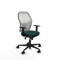 piqueras y crespo jorquera sincro malla blanca similpiel verde botella brazos 1d base nailon  ruedas 65mm nailon