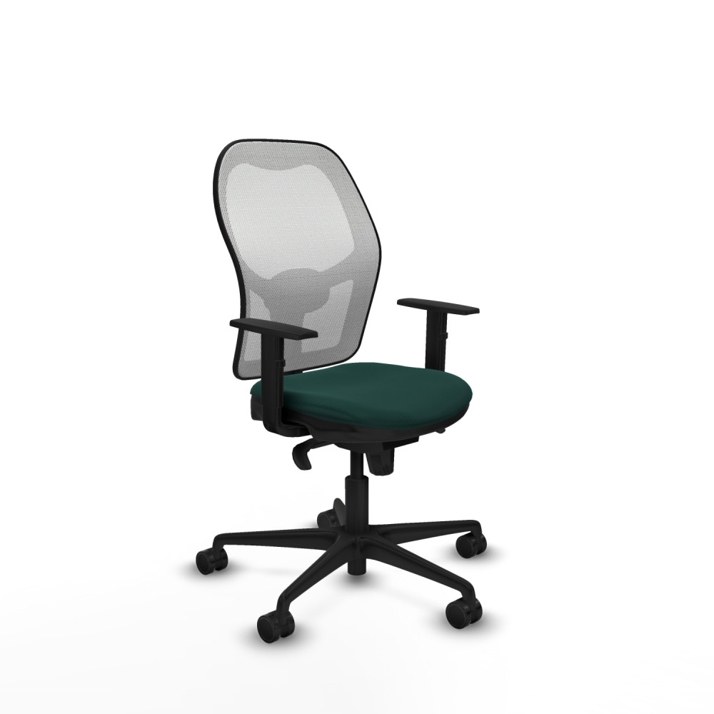 piqueras y crespo jorquera sincro malla blanca similpiel verde botella brazos 1d base nailon  ruedas 65mm nailon