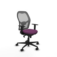 piqueras y crespo jorquera sincro malla gris similpiel morado brazos 1d base nailon  ruedas 65mm nailon