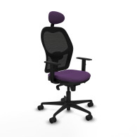 piqueras y crespo jorquera sincro malla negra bali morado brazos 1d base nailon cabecero fijo ruedas 65mm nailon