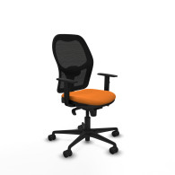 piqueras y crespo jorquera sincro malla negra similpiel naranja brazos 1d base nailon  ruedas 65mm nailon
