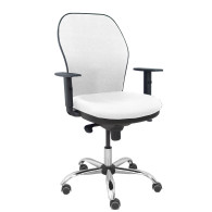 piqueras y crespo silla jorquera respaldo bali blanco asiento bali blanco base cromada y ruedas parqu