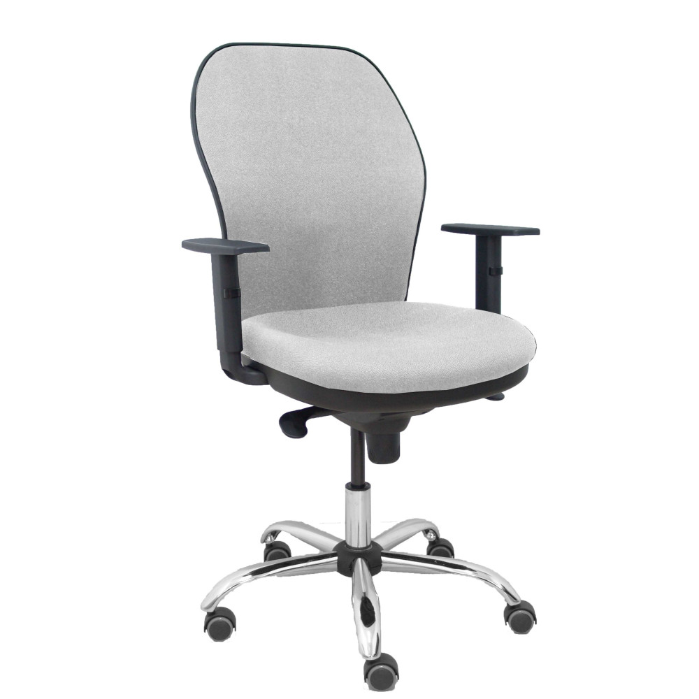 piqueras y crespo silla jorquera respaldo bali gris asiento bali gris base cromada y ruedas parqu