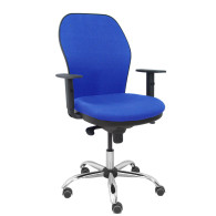 piqueras y crespo silla jorquera respaldo bali azul asiento bali azul base cromada y ruedas parqu