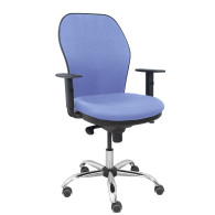 piqueras y crespo silla jorquera respaldo bali azul claro asiento bali azul claro base cromada y ruedas parqu