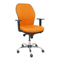 piqueras y crespo silla jorquera respaldo bali naranja asiento bali naranja base cromada y ruedas parqu