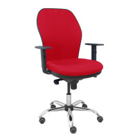 piqueras y crespo silla jorquera respaldo bali rojo asiento bali rojo base cromada y ruedas parqu