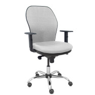 piqueras y crespo silla jorquera respaldo bali gris claro asiento bali gris claro base cromada y ruedas parqu