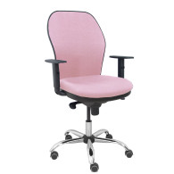 piqueras y crespo silla jorquera respaldo bali rosa asiento bali rosa base cromada y ruedas parqu
