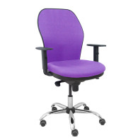 piqueras y crespo silla jorquera respaldo bali lila asiento bali lila base cromada y ruedas parqu