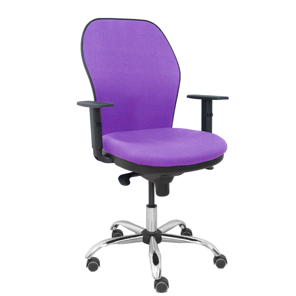 piqueras y crespo silla jorquera respaldo bali lila asiento bali lila base cromada y ruedas parqu