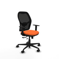 piqueras y crespo jorquera traslack malla negra bali naranja brazos 1d base nailon  ruedas 65mm nailon