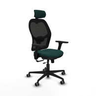 piqueras y crespo jorquera traslack malla negra similpiel verde botella brazos 3d base nailon cabecero 2d ruedas 65mm engomada