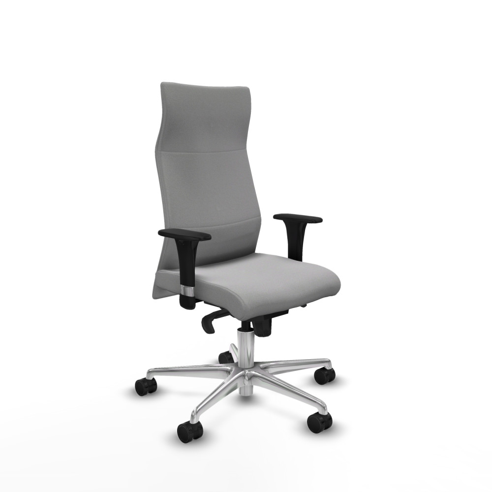 piqueras y crespo albacete direcci?n sincro bali gris claro brazos 1d cromados base aluminio ruedas 65 nailon