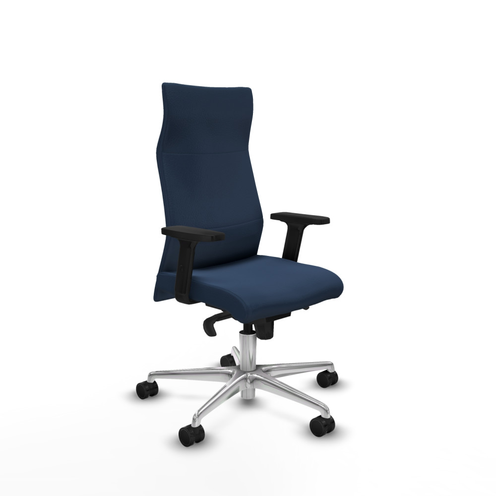 piqueras y crespo albacete direcci?n sincro similpiel azul marino brazos 2d base aluminio ruedas 65 nailon
