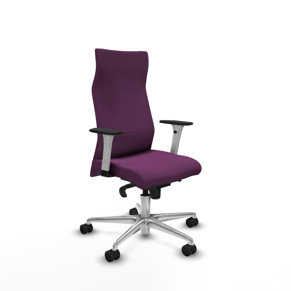 piqueras y crespo albacete direcci?n sincro similpiel morado brazos 1d blancos base aluminio ruedas 65 nailon