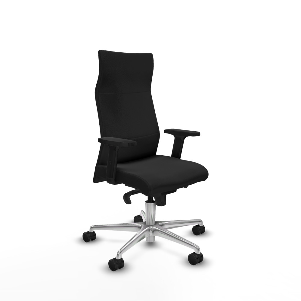 piqueras y crespo albacete direcci?n sincro similpiel negro brazos 2d base aluminio ruedas 65 nailon