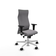 piqueras y crespo albacete xl sincro similpiel gris brazos 1d base blanca ruedas 65 mm nailon