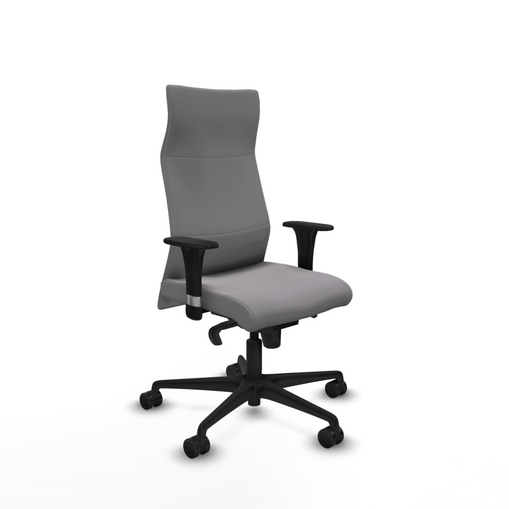 piqueras y crespo albacete xl sincro similpiel gris brazos 1d base nailon ruedas 65 mm nailon