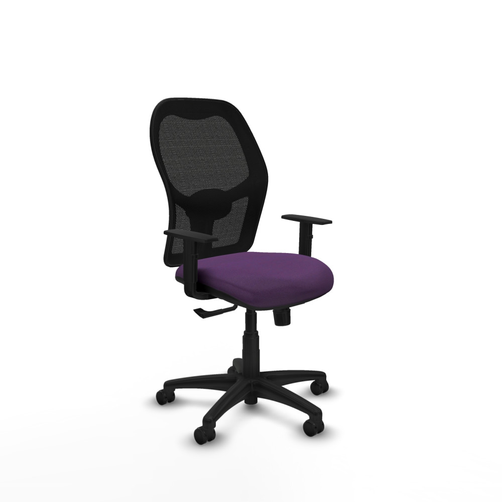 piqueras y crespo aloc?n sincro malla negra bali morado brazos 1d base poliamida  ruedas engomadas 50mm