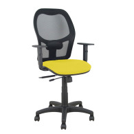 piqueras y crespo silla aloc?n traslack malla negra asiento bali amarillo brazos regulables