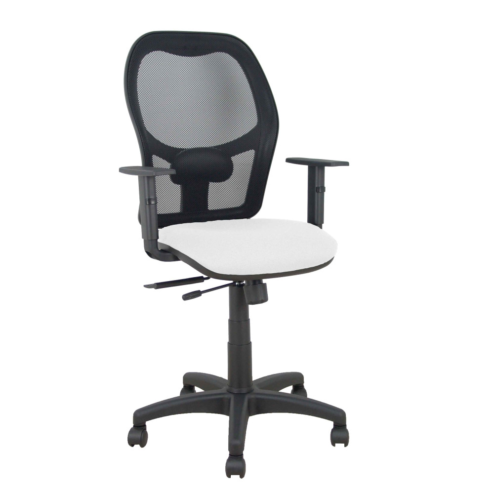 piqueras y crespo silla aloc?n traslack malla negra asiento bali blanco brazos regulables