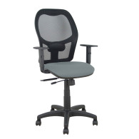 piqueras y crespo silla aloc?n traslack malla negra asiento bali gris brazos regulables