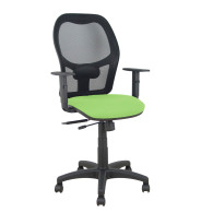 piqueras y crespo silla aloc?n traslack malla negra asiento bali pistacho brazos regulables