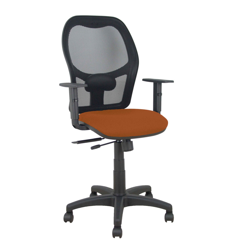 piqueras y crespo silla aloc?n traslack malla negra asiento bali marr?n brazos regulables