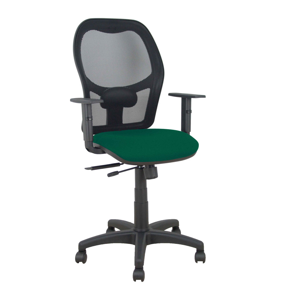 piqueras y crespo silla aloc?n traslack malla negra asiento bali verde botella brazos regulables