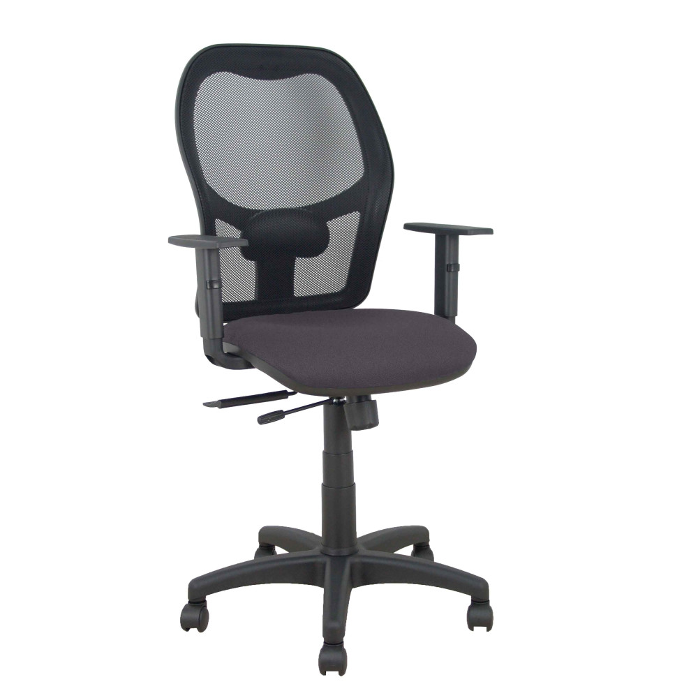 piqueras y crespo silla aloc?n traslack malla negra asiento bali gris oscuro brazos regulables