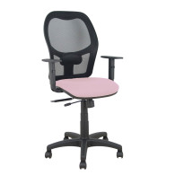 piqueras y crespo silla aloc?n traslack malla negra asiento bali rosa brazos regulables
