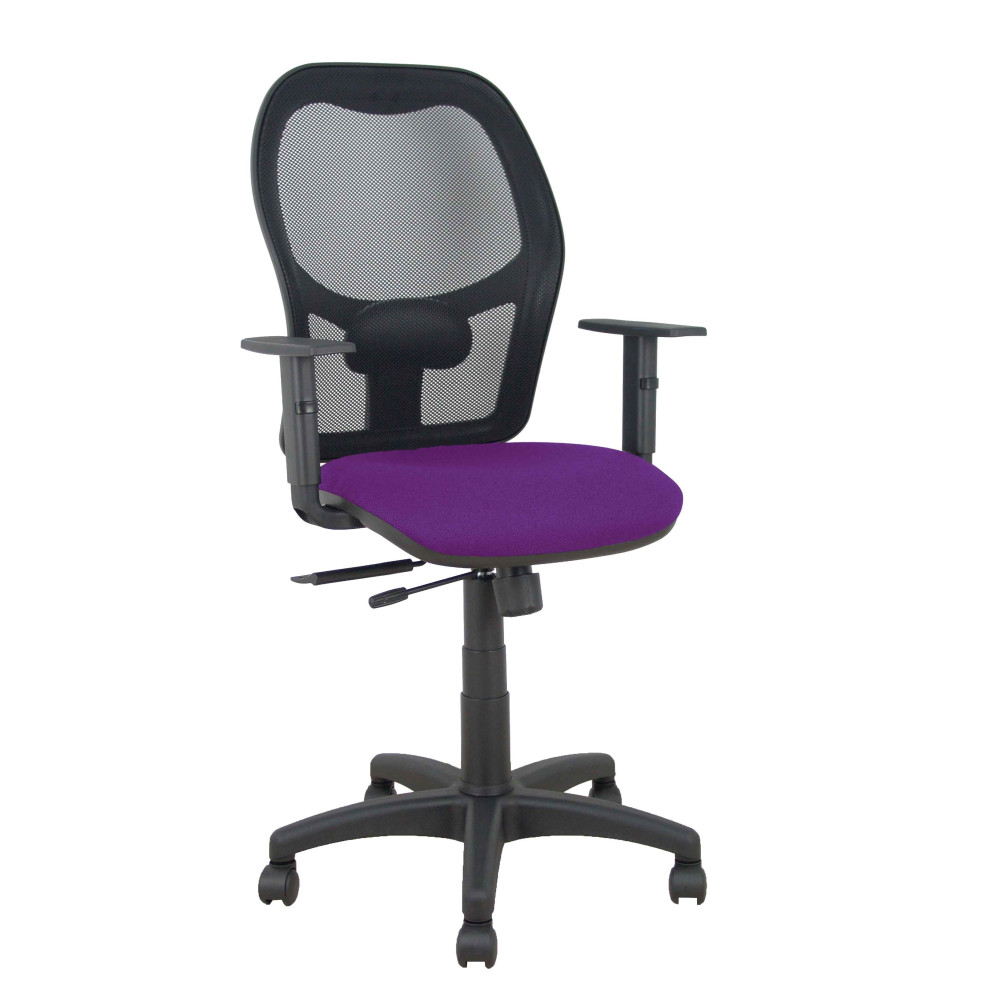 piqueras y crespo silla aloc?n traslack malla negra asiento bali morado brazos regulables