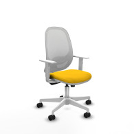 piqueras y crespo cilanco blanca sincro malla blanca bali amarillo brazos blancos base blanca ruedas 65mm nailon