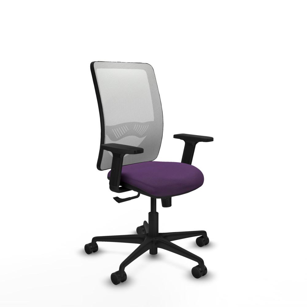 piqueras y crespo zulema sincro malla blanca bali morado brazos 2d base nailon  ruedas 65mm nailon