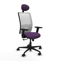 piqueras y crespo zulema sincro malla blanca bali morado brazos 2d base nailon cabecero fijo ruedas 65mm nailon