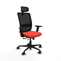 piqueras y crespo haches traslack malla negra bali naranja oscuro brazos 2d base nailon cabecero malla 2d ruedas 65mm nailon