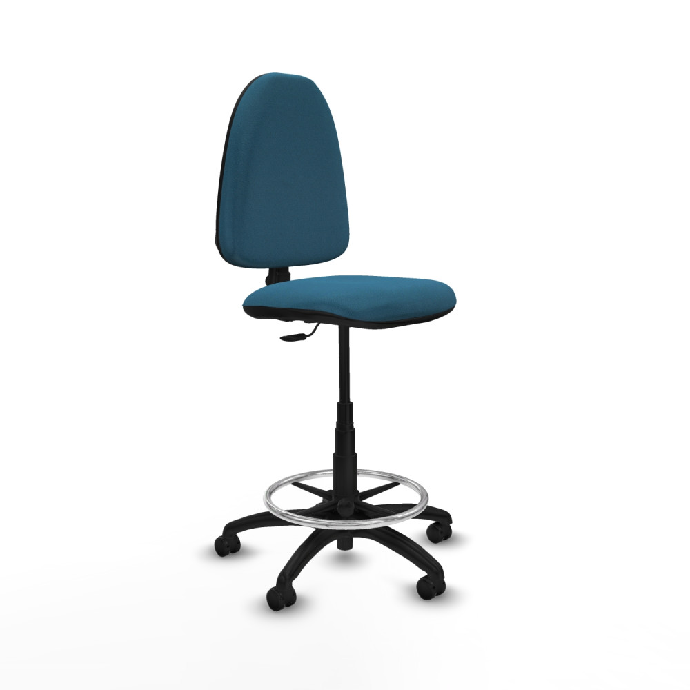 piqueras y crespo taburete a?na cp bali verde petroleo base poliamida ruedas engomadas 50mm