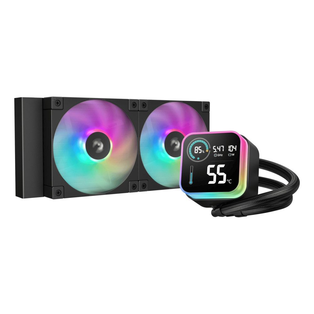 deepcool lq240 procesador kit de refrigeración líquida 12 cm negro 1 pieza(s)