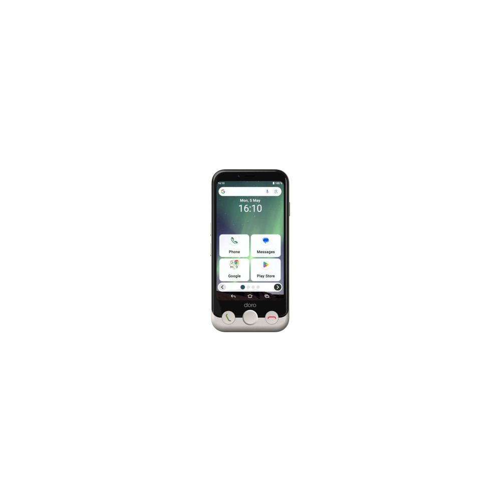 doro aurora a10 11,4 cm (4.5") sim doble android 14 4g usb tipo c 4 gb 64 gb 3000 mah negro, blanco