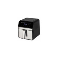 jata jefr1242 freidora sencillo 8 l independiente 2100 w freidora de aire caliente negro, plata