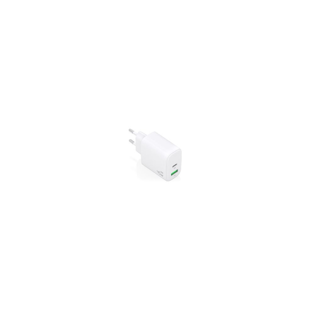 cargador pared aisens 45w usb-a usb-c blanco(a110-0971)