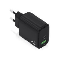 cargador pared aisens 45w usb-a usb-c negro (a110-0972)