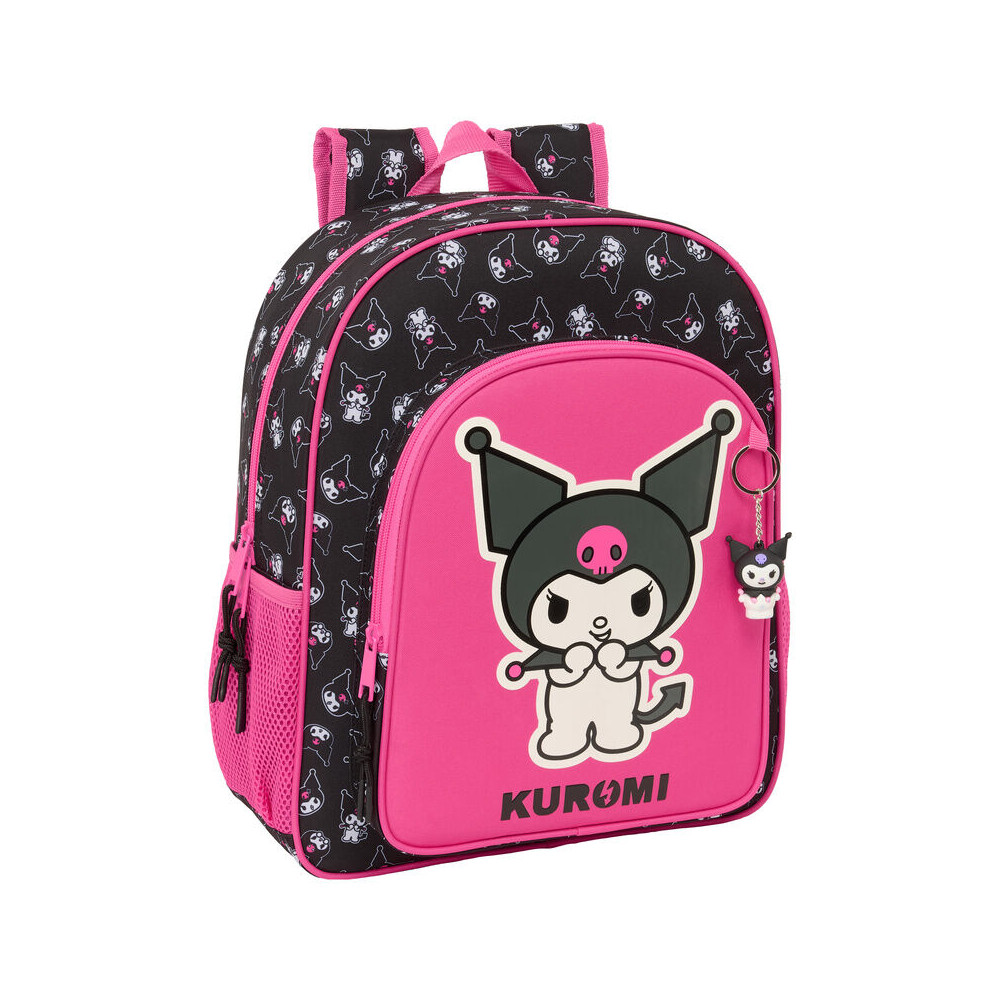 mochila kuromi hello kitty adaptable 38cm