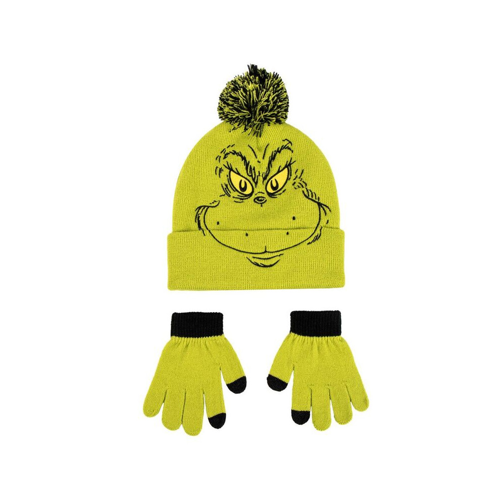 set gorro y guantes el grinch