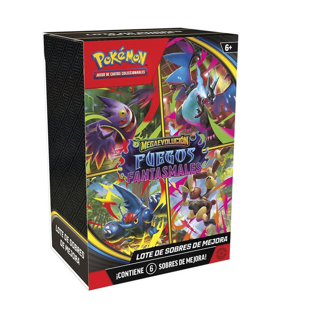 latino juego cartas booster bundle fuegos fantasmales pokemon