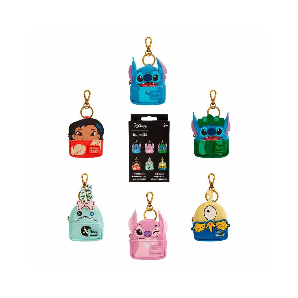 llavero mini mochila mystery stitch disney loungefly surtido